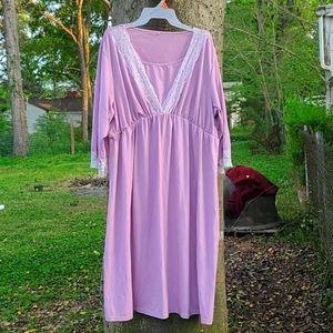 Lace maternity/nursing gown